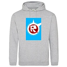 Худи с принтом Роблокс Р Логотип - 2XL серый