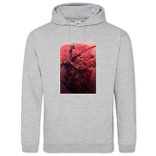 Hoodie with Print Sekiro Shadow Die Twice Cute Hero Print - 2XL grey