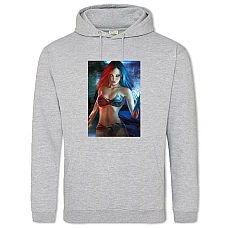 Худи с принтом Спеллфорс Героиня Девушка - 2XL серый