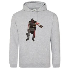 Hoodie with Print Team Fortress Hero - 2XL grey