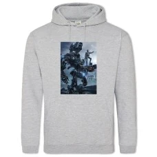 Hoodie with Print Titanfall Theme - 2XL grey