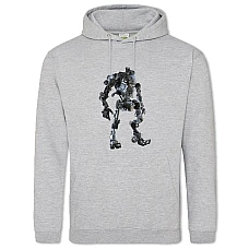 Hoodie with Print Titanfall Robot Print - 2XL grey