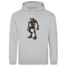 Hoodie with Print Titanfall Theme Robot Print - 2XL grey