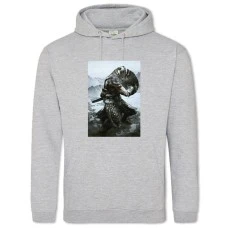 Hoodie with Print The Elder Scrolls Powerful Hero - 2XL grey