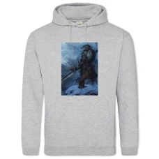 Hoodie with Print The Elder Scrolls Theme - 2XL grey