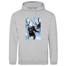 Hoodie with Print The Elder Scrolls Theme Hero - 2XL grey