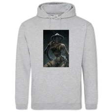 Hoodie with Print The Elder Scrolls Theme Hero Girl - 2XL grey