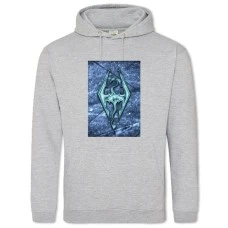 Hoodie with Print The Elder Scrolls Logo - 2XL grey