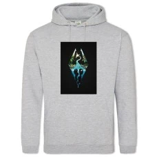Hoodie with Print The Elder Scrolls Skyrim Logo Print - 2XL grey