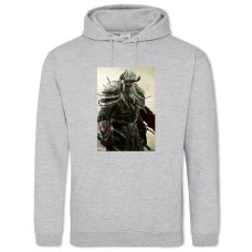 Hoodie with Print The Elder Scrolls Warrior Print - 2XL grey