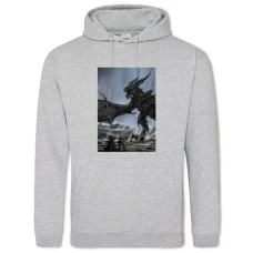 Hoodie with Print The Elder Scrolls Main Dragon - 2XL grey