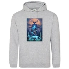 Hoodie with Print The Elder Scrolls Hircine Print - 2XL grey