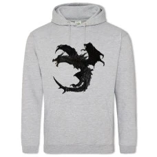 Hoodie with Print The Elder Scrolls Dragon Logo - 2XL grey