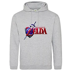 Hoodie with Print The Legend Of Zelda Logo - 2XL grey
