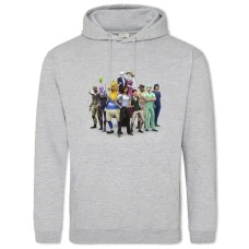 Hoodie with Print The Sims Heroes - 2XL grey