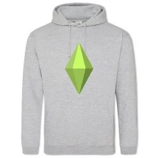 Hoodie with Print The Sims Logo - 2XL grey