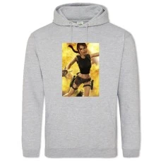 Hoodie with Print Tomb Raider Explosion Lara Croft - 2XL grey