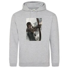 Hoodie with Print Tomb Raider Lara Croft Archer - 2XL grey
