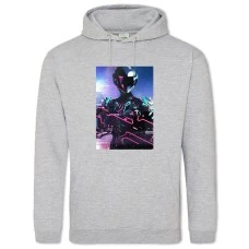 Hoodie with Print Warframe Neon Hero - 2XL grey