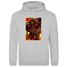 Hoodie with Print Warhammer Strong Hero Theme - 2XL grey