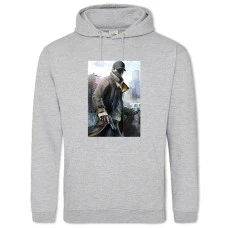 Hoodie with Print Watch Dogs Print Hero - 2XL grey