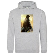 Hoodie with Print Watch Dogs Theme Hero - 2XL grey