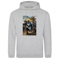 Hoodie with Print Watch Dogs Main Theme Print - 2XL grey