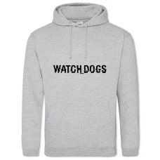 Hoodie with Print Watch Dogs Logo - 2XL grey