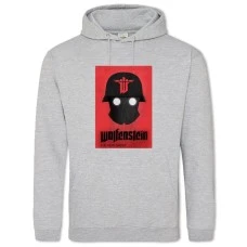 Hoodie with Print Wolfenstein Theme - 2XL grey