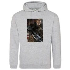 Hoodie with Print Wolfenstein Hero - 2XL grey