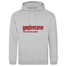 Hoodie with Print Wolfenstein Logo Print - 2XL grey