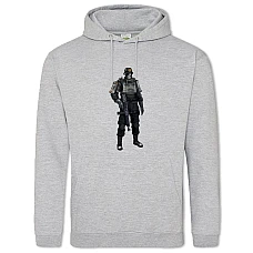 Hoodie with Print Wolfenstein Theme Hero - 2XL grey
