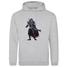 Hoodie with Print World Of Warcraft Sylvanas Windrunner - 2XL grey