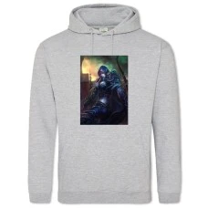 Hoodie with Print World Of Warcraft Sylvanas Windrunner Hero - 2XL grey