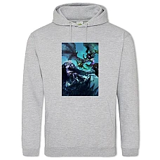 Hoodie with Print World Of Warcraft Battle - 2XL grey