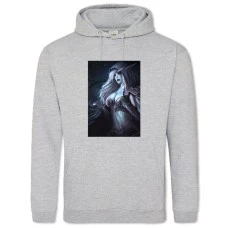 Hoodie with Print World Of Warcraft Sylvanas Windrunner Girl - 2XL grey