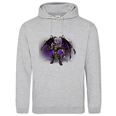 Hoodie with Print World Of Warcraft Hero - 2XL grey