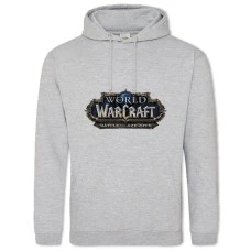 Hoodie with Print World Of Warcraft Logo - 2XL grey