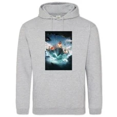 Hoodie with Print World Of Warships Cute Print - 2XL grey