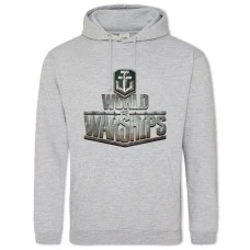 Hoodie with Print World Of Warships Logo - 2XL grey