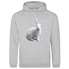 Hoodie with Print White Rabbit - 2XL grey