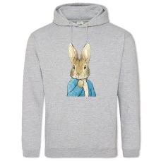 Hoodie with Print Rabbit In Blue Shirt - 2XL grey