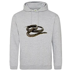 Hoodie with Print Snake Lies - 2XL grey