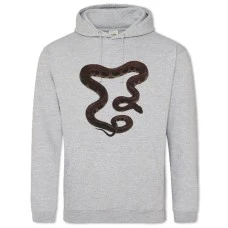 Hoodie with Print Cute Snake With Circles - 2XL grey