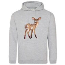 Hoodie with Print Cute Dear From Cartoon - 2XL grey
