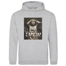 Худи с принтом Эминем 2 - 2XL серый