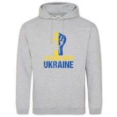Худі з принтом Я стою за Україну - 2XL сірий