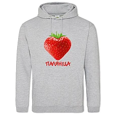 Худі з принтом Паляниця полуниця - 2XL сірий