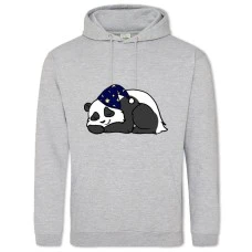 Hoodie with Print Cute Panda Sleeps - 2XL grey