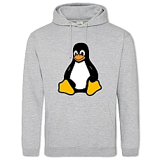Худи с принтом Пингвин Из Мультфильма - 2XL серый